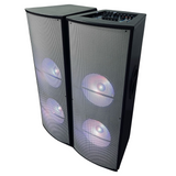 BASS MASTER D12 Hard duty professional multimedia DJ party loudspeaker system with 2 wireless MIC music system . 400 W RMS | Karaoke | compatible BT USB AUX