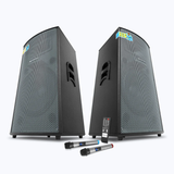 Zebronics Rockstar Pro  Zeb-Monster Pro 2X15L3 300W RMS DJ Speaker | dual UHF wireless mics for karaoke