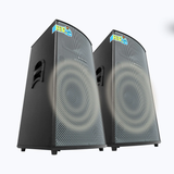 Zebronics Rockstar Pro  Zeb-Monster Pro 2X15L3 300W RMS DJ Speaker | dual UHF wireless mics for karaoke