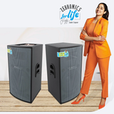 Zebronics Rockstar Pro  Zeb-Monster Pro 2X15L3 300W RMS DJ Speaker | dual UHF wireless mics for karaoke