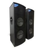 BASS MASTER D12 Hard duty professional multimedia DJ party loudspeaker system with 2 wireless MIC music system . 400 W RMS | Karaoke | compatible BT USB AUX