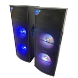 BASS MASTER D12 Hard duty professional multimedia DJ party loudspeaker system with 2 wireless MIC music system . 400 W RMS | Karaoke | compatible BT USB AUX