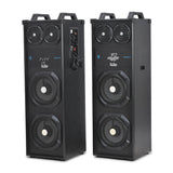DJ STONE SHAARK MULTIMEDIA DJ PARTY TOWER SPEAKERS. BT/USB/AUX | KARAOKE COMPATIBLE | WITH WIRELESS MIC & REMOTE