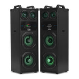 DJ STONE SHAARK MULTIMEDIA DJ PARTY TOWER SPEAKERS. BT/USB/AUX | KARAOKE COMPATIBLE | WITH WIRELESS MIC & REMOTE