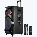 Zebronics GINOX Plus 160W DJ Party Trolley Speaker | Karaoke, BT v5.0, 2 Wireless Mics, RGB LED