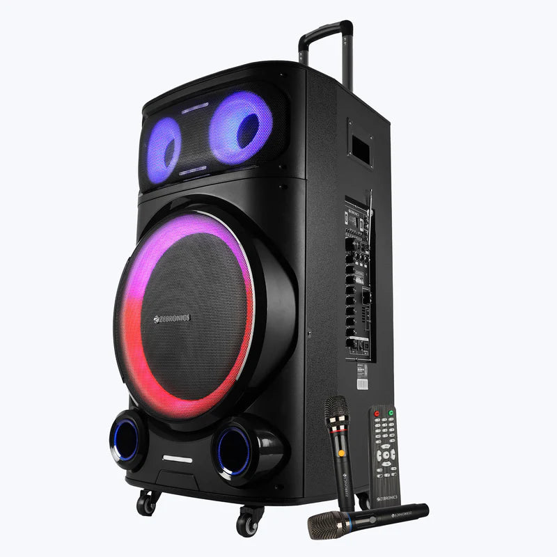 Zebronics Ginox Pro 240W RMS DJ & Karaoke Trolley Speaker | UHF
