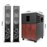 Bass Master 2.1 bravo computer multimedia speaker. Home theater. 100W RMS. Bluetooth USB AUX