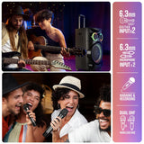 Zebronics GINOX Plus 160W DJ Party Trolley Speaker | Karaoke, BT v5.0, 2 Wireless Mics, RGB LED