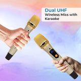 Zebronics Metal Pro Zeb-Monster Pro 2X15L1 15inch trolley speaker Echo / Delay / Reverb / Guitar volume controls | Karaoke compatible with 2 UHF MIC