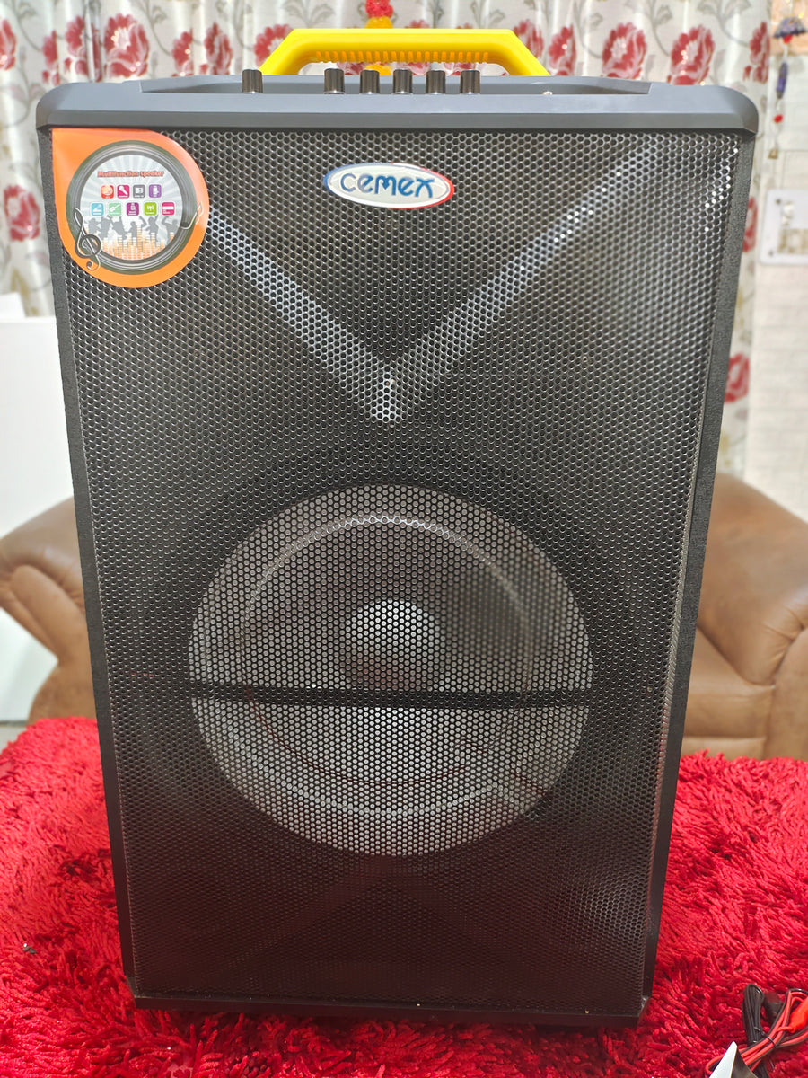 Cemex C8888 15 inch trolley speaker with wireless MIC Karaoke