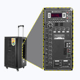 Zebronics Metal Pro Zeb-Monster Pro 2X15L1 15inch trolley speaker Echo / Delay / Reverb / Guitar volume controls | Karaoke compatible with 2 UHF MIC