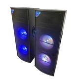 BASS MASTER D12 Hard duty professional multimedia DJ party loudspeaker system with 2 wireless MIC music system . 400 W RMS | Karaoke | compatible BT USB AUX