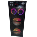 DJ Stone Xtreme 12 Single DJ Tower Speaker | 200W RMS | Dual 12” Woofer | Karaoke 2 Mic input port | Bluetooth USB AUX FM