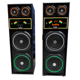 DJ Stone D10 Pride | Bluetooth DJ Tower Speaker with Karaoke | USB/FM/Bluetooth/AUX In & Out