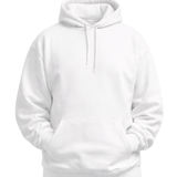 White Artistic Horse Print Hoodie for Men – Premium Kangaroo Pocket Streetwear