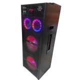DJ Stone Xtreme 12 Single DJ Tower Speaker | 200W RMS | Dual 12” Woofer | Karaoke 2 Mic input port | Bluetooth USB AUX FM