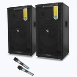 Zebronics Zeb-Mighty 210W RMS DJ Speaker | Karaoke Compatible | 2 UHF mic for singing