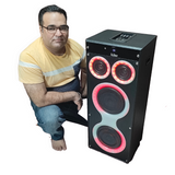 DJ Stone Rangbaaz party bluetooth tower speaker 100W RMS (Without wirelsss & without wired mic model) Karaoke compatible | BT | USB |AUX