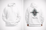 Men’s Ethnic Printed White Hoodie – Winter Hooded Sweatshirt with Back Design