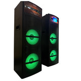 DJ STONE DJ1010 Plus 250W RMS Bluetooth DJ Tower Speaker | Dual 10" Woofers, RGB Lights, Wireless Mic, Karaoke & Party Speaker