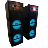 DJ STONE DJ1010 Plus 250W RMS Bluetooth DJ Tower Speaker | Dual 10" Woofers, RGB Lights, Wireless Mic, Karaoke & Party Speaker