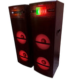 DJ STONE DJ1010 Plus 250W RMS Bluetooth DJ Tower Speaker | Dual 10" Woofers, RGB Lights, Wireless Mic, Karaoke & Party Speaker