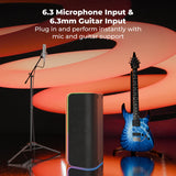 Zebronics ZEB-Party Fyre 800 Bluetooth Party Speaker with Karaoke Mic Support, RGB Lights & Powerful Bass. Newest