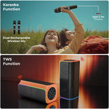 Zebronics ZEB-Party Fyre 800 Bluetooth Party Speaker with Karaoke Mic Support, RGB Lights & Powerful Bass. Newest