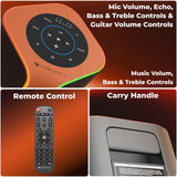 Zebronics ZEB-Party Fyre 800 Bluetooth Party Speaker with Karaoke Mic Support, RGB Lights & Powerful Bass. Newest