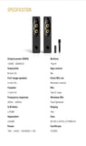 F&D T-60X Pro  120W RMS Bluetooth Tower Speaker  (Black, 2.0 Channel)