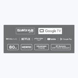 Zebronics ZEB-32G1 Plus 32 Inch (80 cm) Smart LED TV | Google TV, Dolby Audio, HDR10, Dual Band Wi-Fi, Bluetooth, Voice Assistant Remote, Bezel-Less Design, 24W Speakers