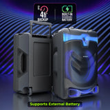 Zebronics Zeb-Dazzio Bluetooth Party Speaker with Wireless Karaoke Mic, RGB Lights & Powerful Bass