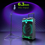 Zebronics Zeb-Dazzio Bluetooth Party Speaker with Wireless Karaoke Mic, RGB Lights & Powerful Bass