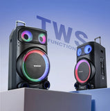 Zebronics Ginox Pro 240W RMS 15-Inch DJ & Karaoke trolley Speaker | Powerful Sound with UHF Mic & Reverb Effect