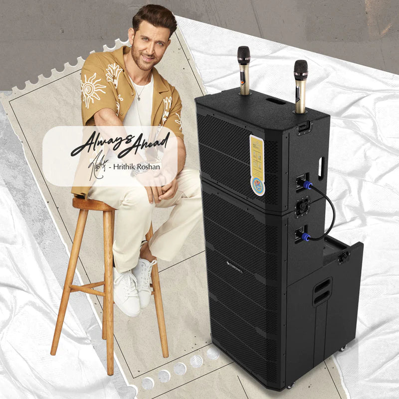 Zebronics Zeb-Mytho Plus bluetooth karaoke professional DJ trolley