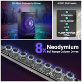 Zebronics Sound Beam 100 professional DJ Speaker 800W | Bluetooth, TWS, UHF Mics, Karaoke