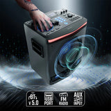 ZEBRONICS New Launch Thrum Party DJ Speaker, 230W, Karaoke, Dual Wireless UHF Mic, Supports Bluetooth, USB, Aux, Guitar Input, Dual 6.3mm Mic Input, Karaoke Maker, DJ BGM Effects, 3D EQ, Bass Booster