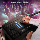 ZEBRONICS New Launch Thrum Party DJ Speaker, 230W, Karaoke, Dual Wireless UHF Mic, Supports Bluetooth, USB, Aux, Guitar Input, Dual 6.3mm Mic Input, Karaoke Maker, DJ BGM Effects, 3D EQ, Bass Booster