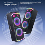 Zebronics Vox Plus Powerful 340W RMS RGB LED Party Speaker