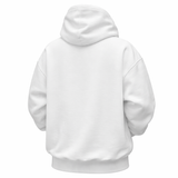 Korah Vibes White Hoodie for Men – Tribal Sleeve Print Streetwear Winter Sweatshirt