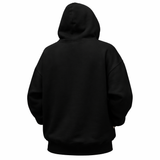 Korah Vibes Black Oversized Hoodie for Men – Streetwear Tribal Sleeve Print Winter Sweatshirt