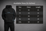 Men’s Ethnic Printed Winter Hoodie – Black Premium Hooded Sweatshirt with Kangaroo Pocket