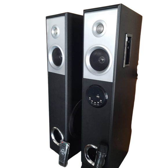 DJ Stone twin tower speaker 110W RMS | BT | USB | AUX | karaoke compatible