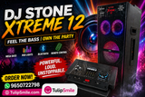 DJ Stone Xtreme 12 Single DJ Tower Speaker | 200W RMS | Dual 12” Woofer | Karaoke 2 Mic input port | Bluetooth USB AUX FM
