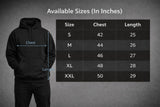 Korah Vibes Black Oversized Hoodie for Men – Streetwear Tribal Sleeve Print Winter Sweatshirt