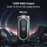 Zebronics Roxor Pro 120W Bluetooth Party Speaker with Dolby Audio, Wireless Karaoke Mic, HDMI ARC, RGB Lights & Deep Bass