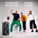 Zebronics Roxor Pro 120W Bluetooth Party Speaker with Dolby Audio, Wireless Karaoke Mic, HDMI ARC, RGB Lights & Deep Bass