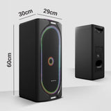 Zebronics Roxor Pro 120W Bluetooth Party Speaker with Dolby Audio, Wireless Karaoke Mic, HDMI ARC, RGB Lights & Deep Bass