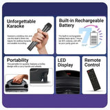 Zebronics Zeb-Thump 222 with RGB Lights, 40W Bluetooth Trolley Speaker, Wireless Mic, Karaoke, TWS & Rechargeable Battery. New