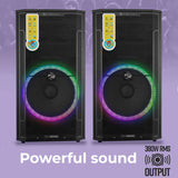 Zebronics Bluetooth DJ Speaker with USB, AUX, FM, and Recording Features